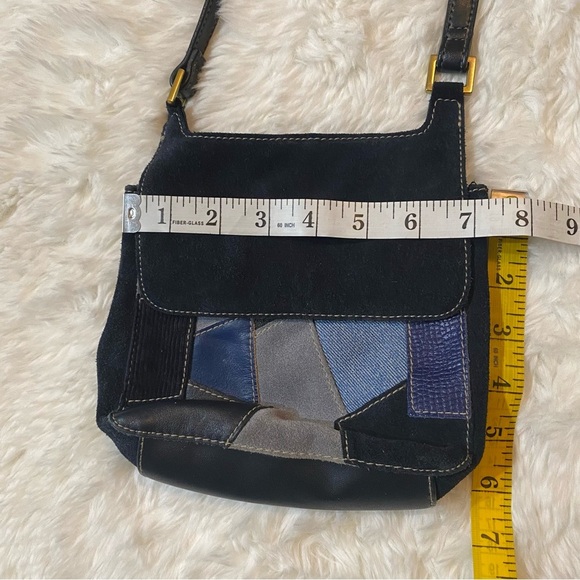 Q&A Y2K Crossbody Handbag Denim Velvet Vibe - Picture 9 of 10